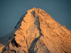 16 K2 North Face Close Up At Sunset From K2 North Face Intermediate Base Camp